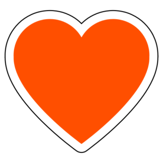 Heart Sticker (Orange)